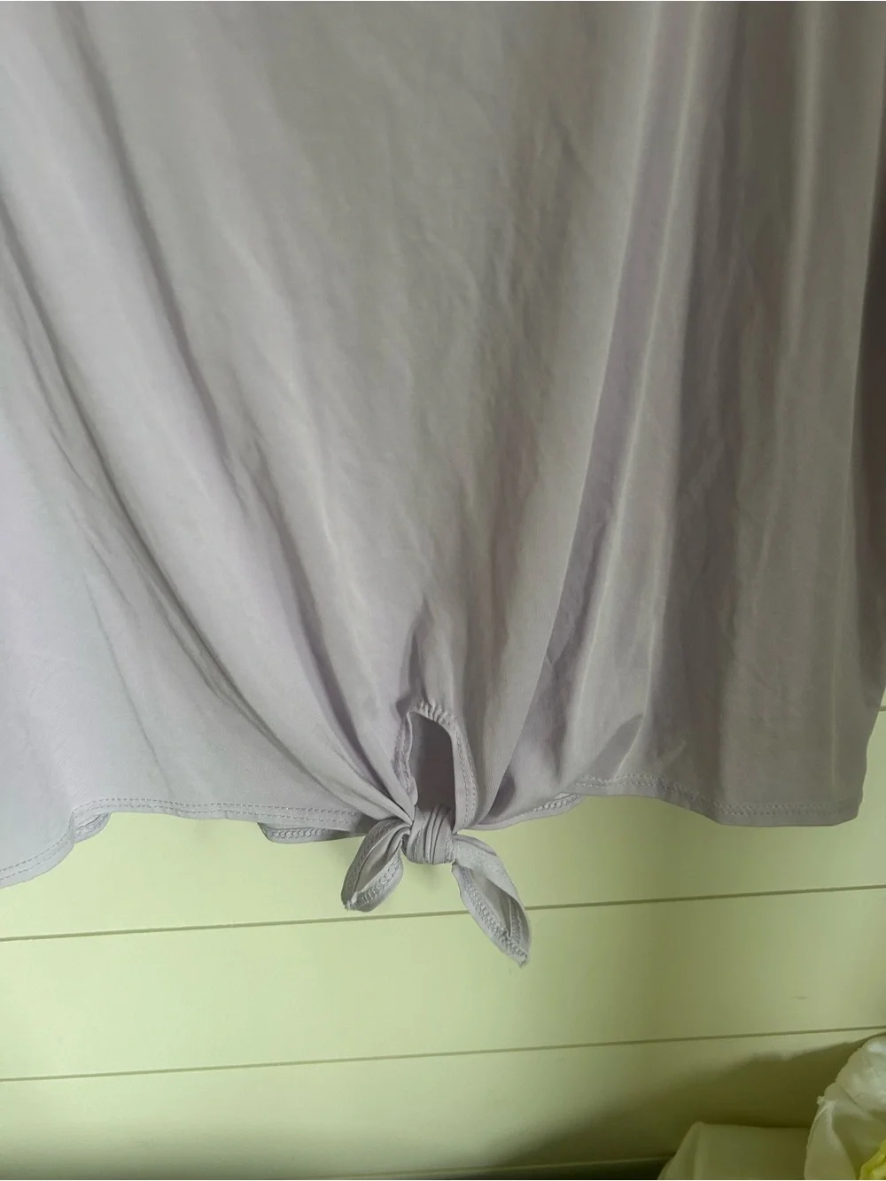 Women's Lavender Tie-Front Ruffle Sleeve Top